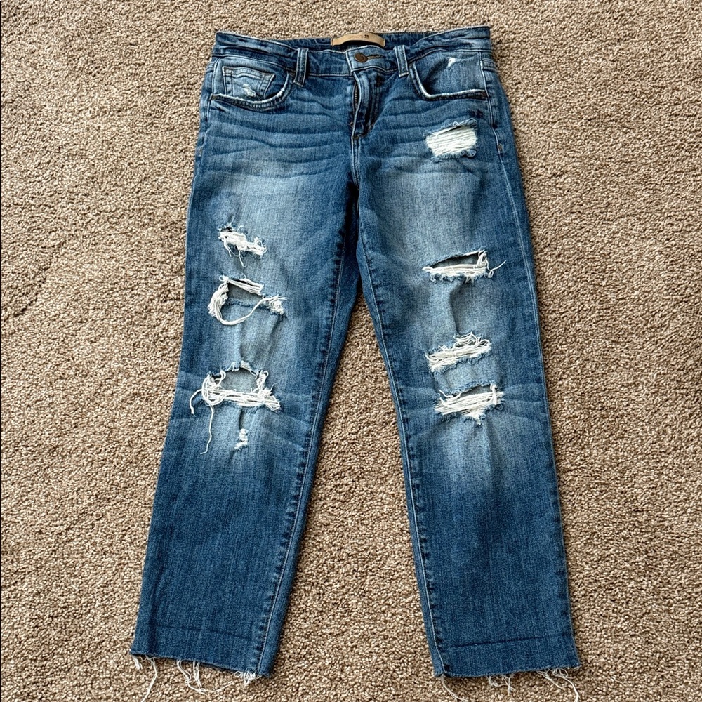 Joe's Jeans Distressed Ankle Cropped Denim